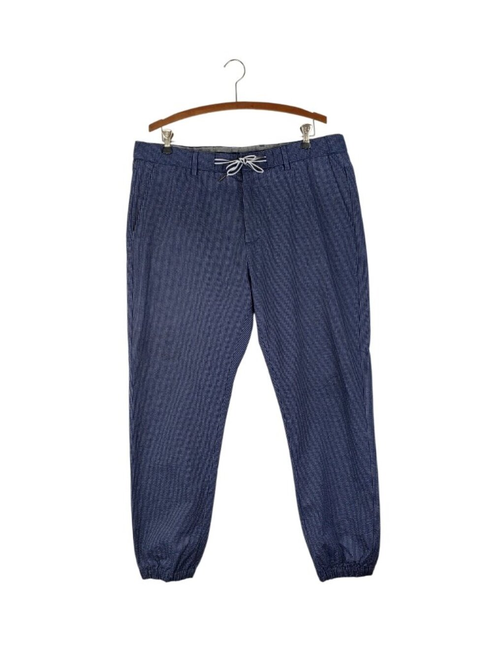 FootJoy x Todd Snyder Striped Seersucker Jogger Pants Navy Blue Gray Mens XL